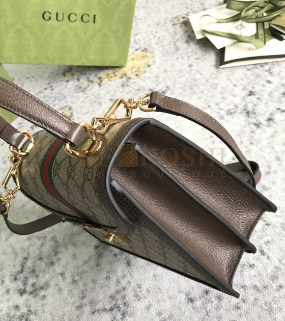 Gvc*1 Shoulder Bag Leather Coffee Brown Size 25×17.5×7cm