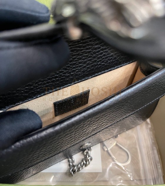 Gvc*1 Dionysus Mini Bag Black Leather Size 16.5*4.5*10CM