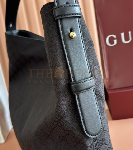 Gvc*1 Beatrix Black Calfskin Shoulder Bag with Horsebit Detail Model 850546 Italy Size  40x36x12cm Master Quality