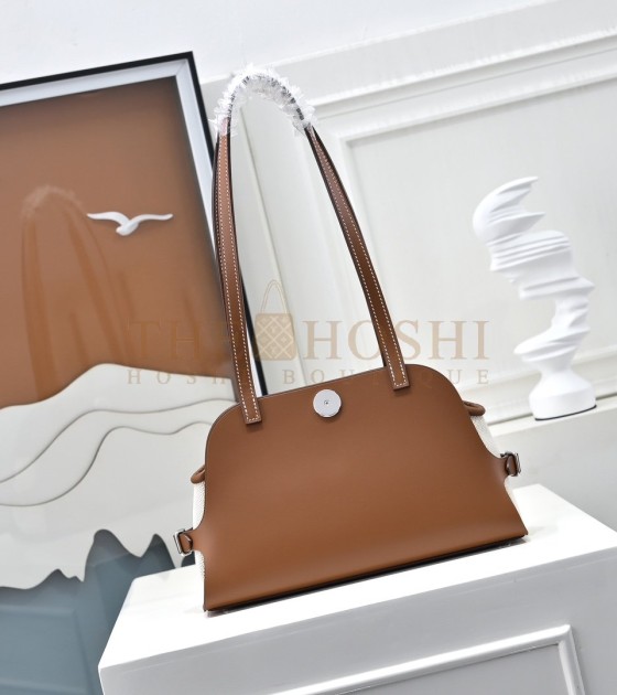 H**me5 Bag Sellier Tablet Case Hand-Waxed Stitch Full Steel Hardware Hunter/Swift Calfskin & Canvas Master Quality