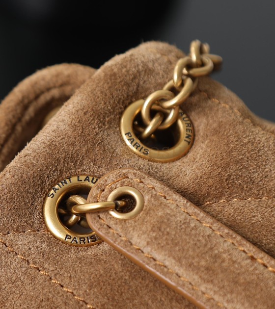 Sa1nt Lau*nt Y51 Jamie 4.3 Bag Suede Leather Camel Brown 20*12*7cm 809696 Master Quality