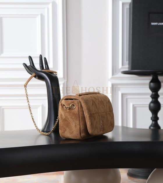 Sa1nt Lau*nt Y51 Jamie 4.3 Bag Suede Leather Camel Brown 20*12*7cm 809696 Master Quality