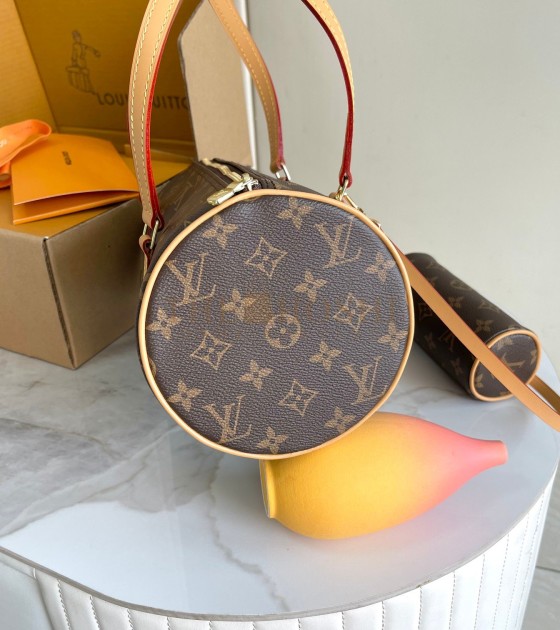 L0vis Vvtt0n LV Vintage Monogram Papillon Tote Bag Brown SIze 30×15×15cm Master Quality