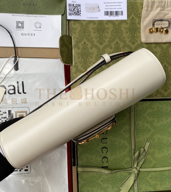 Gvc*1 1955 Horsebit Bag Leather Withe Size 25×18×8cm 602204 Master Quality