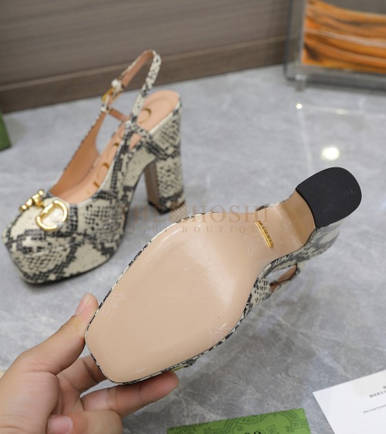 Gvc*1 Platform Pumps Heels Lambskin Leather Heels 12cm Platform 3.5cm Women