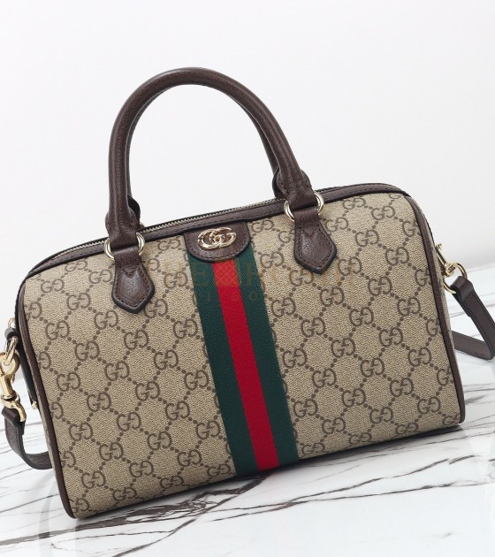 Gvc*1 Ophidia Medium Shoulder Bag Brown Leather 25*14*17cm Master Quality