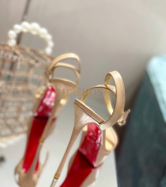 Chr1st1an Louboutin CL Black Loubi Queen Alta Sandals 150MM Master Quality