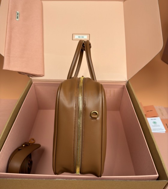 MIU MIU Beau Handbag Brown Size 34*10*23CM Master Quality