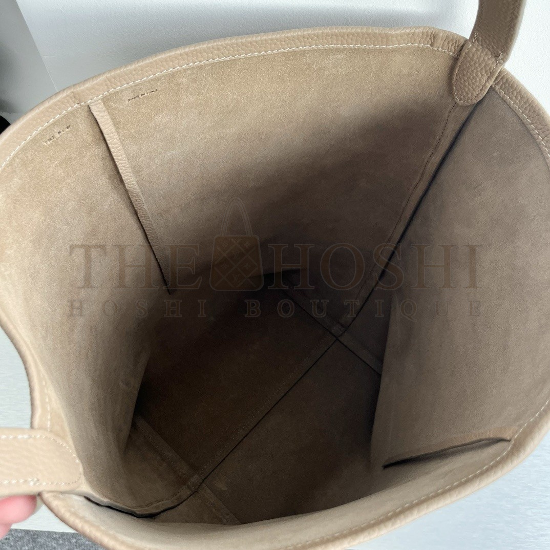 The R0w Small N/S Park Tote in Taupe Grained Leather Master Quality