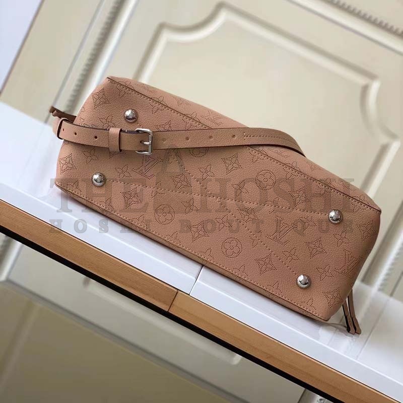 L0vis Vvtt0n LV Women Bella Tote Brown Mahina Perforated Calfskin Master Quality