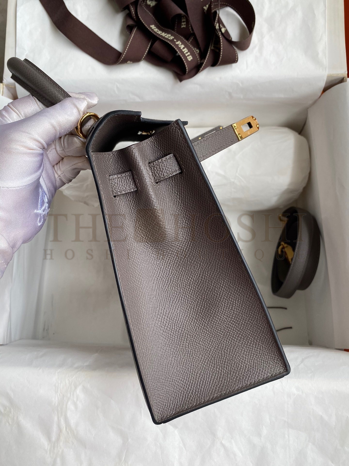 H**me5 Epsom Kelly 25cm Sellier Handmade Etain Bag Master Quality