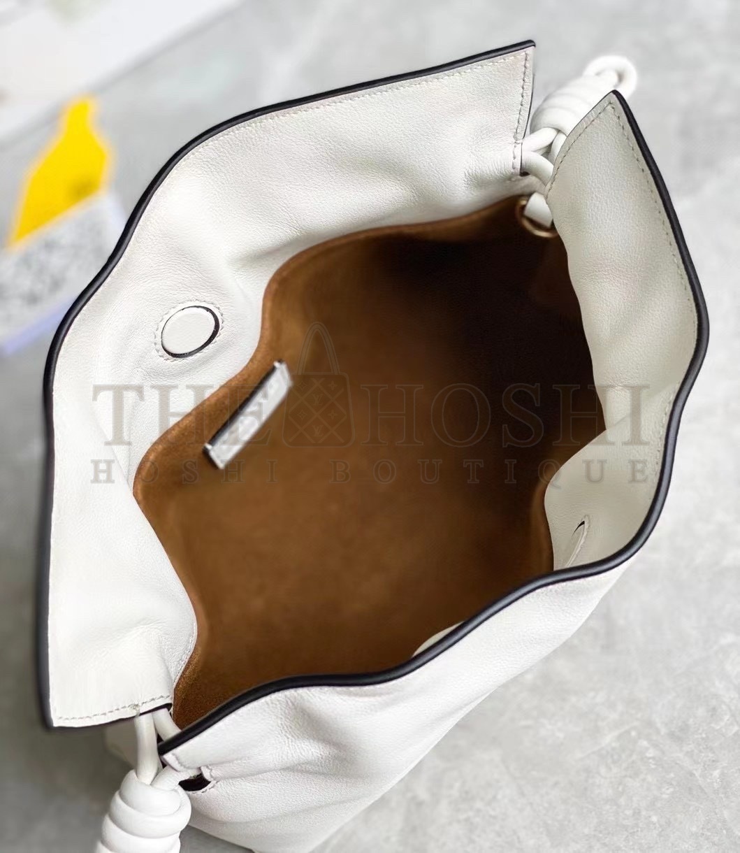 L0ew* Flamenco Mini Clutch In White Nappa Leather Master Quality