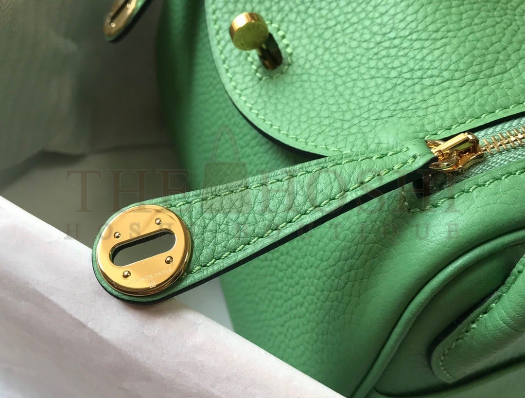H**me5 Lindy Mini Bag In Vert Criquet Clemence Leather GHW Master Quality