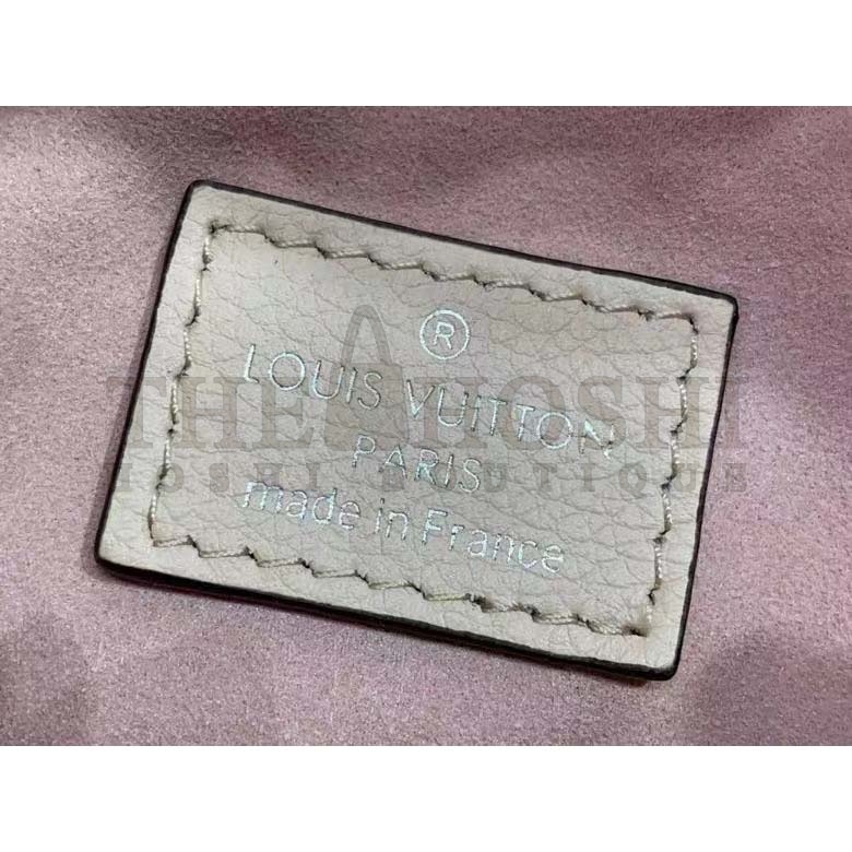 L0vis Vvtt0n LV Women Why Knot PM Handbag Cream Beige Perforated Mahina Calf Leather Master Quality