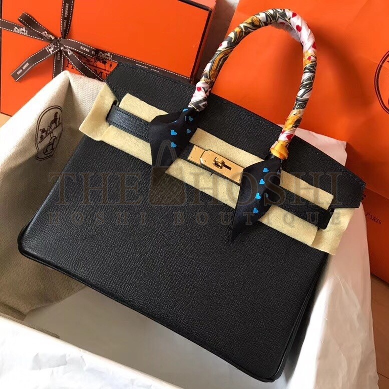 H**me5 Black Birkin 30cm Epsom Handmade Bag Master Quality