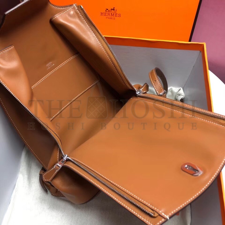 H**me5 GR24 Backpack In Gold Swift Calfskin Master Quality
