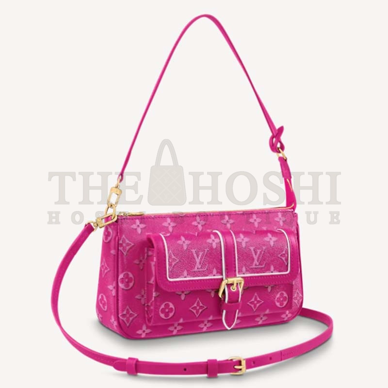 L0vis Vvtt0n LV Women Maxi Multi Pochette Accessoires Handbag Fuchsia Pink Monogram Coated Canvas Master Quality