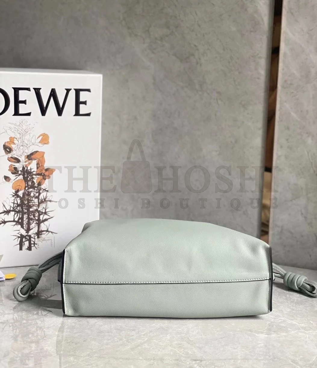 L0ew* Flamenco Clutch Bag In Ash Grey Calfskin Master Quality