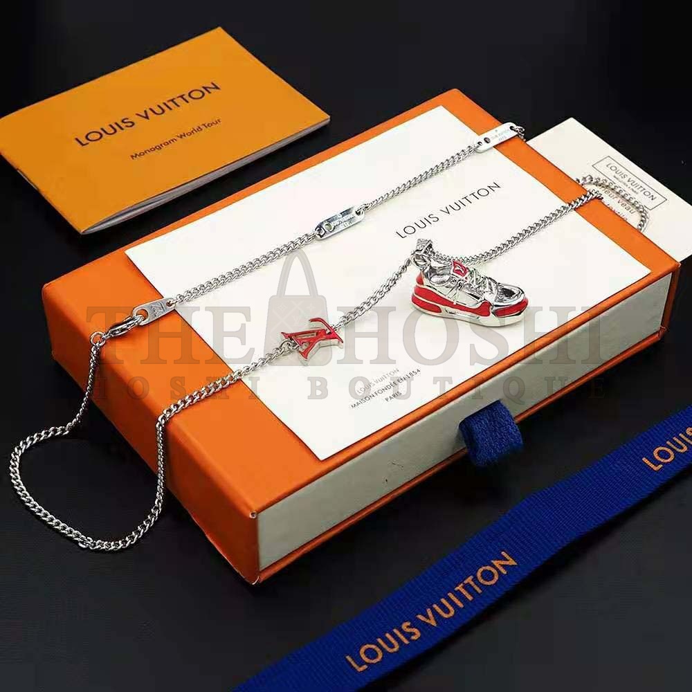 L0vis Vvtt0n Unisex LV Trainer Necklace-Red Master Quality