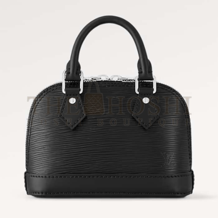 L0vis Vvtt0n LV Women Nano Alma Handbag Black Epi Grained Cowhide Leather Master Quality