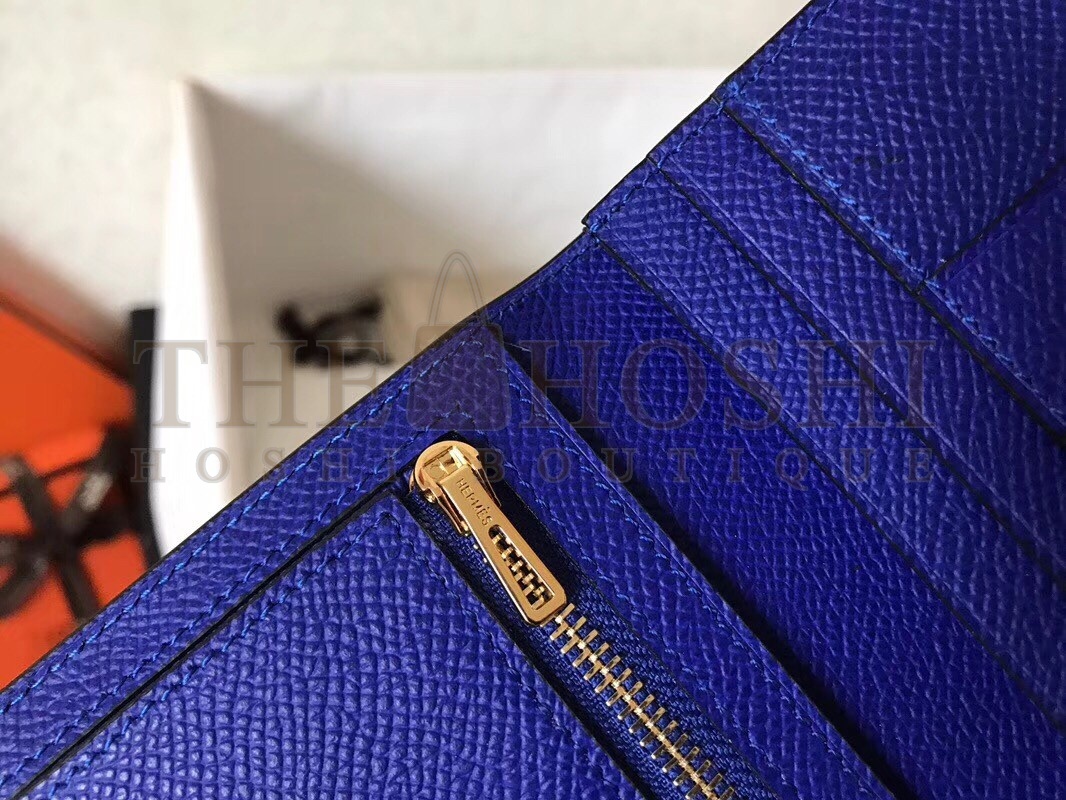 H**me5 Blue Electric Epsom Bearn Gusset Wallet Master Quality