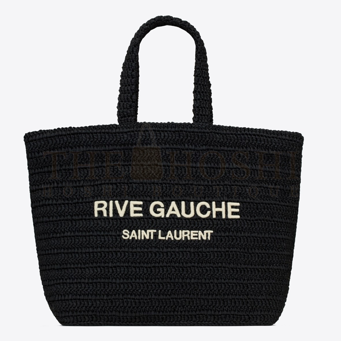 Sa1nt Lau*nt Rive Gauche Tote Bag in Black Raffia Crochet Master Quality