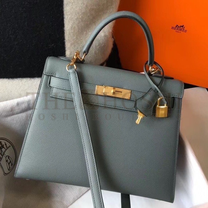 H**me5 Vert Amande Epsom Kelly 28cm Sellier Bag GHW Master Quality