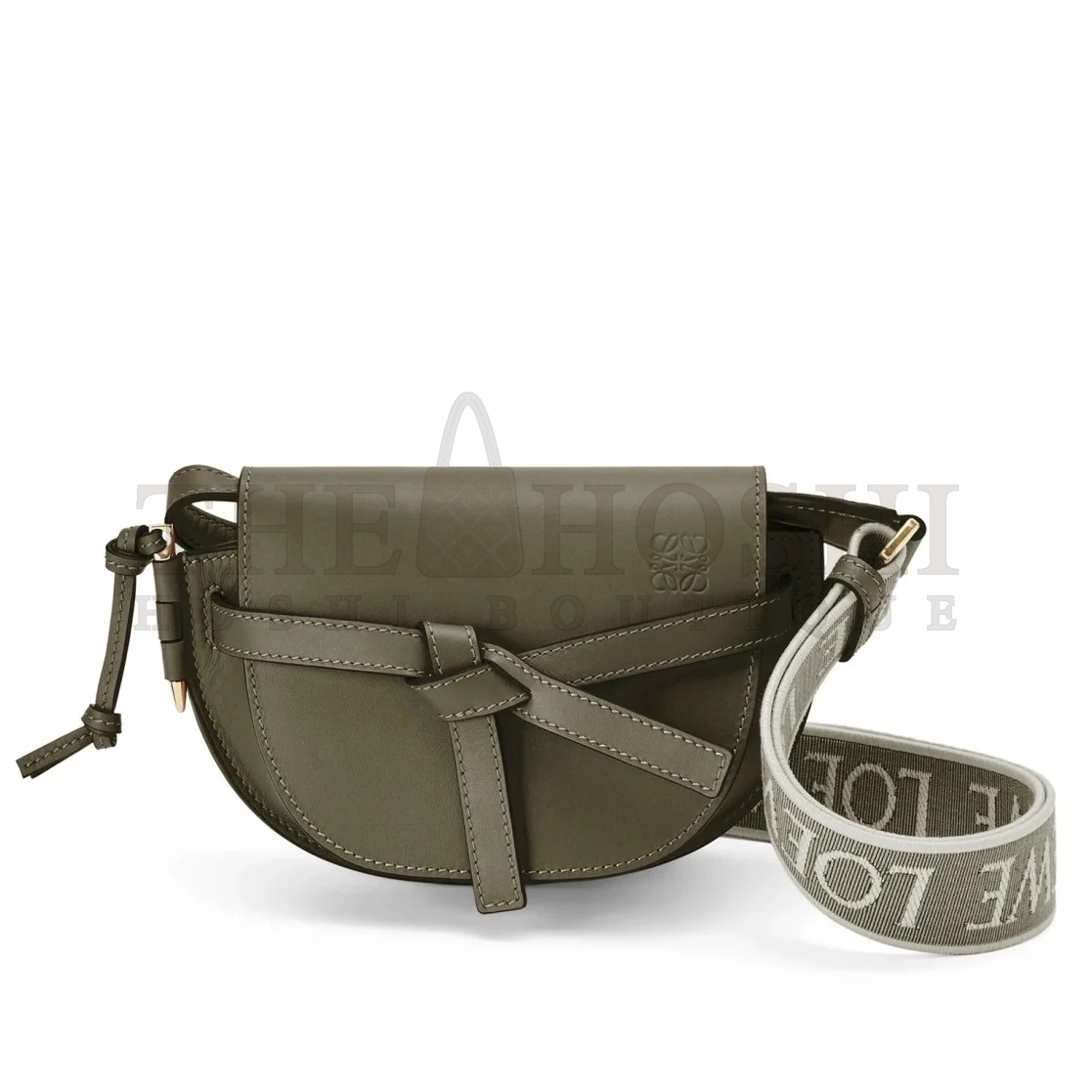L0ew* Gate Dual Mini Bag In Autumn Green Calfskin Master Quality
