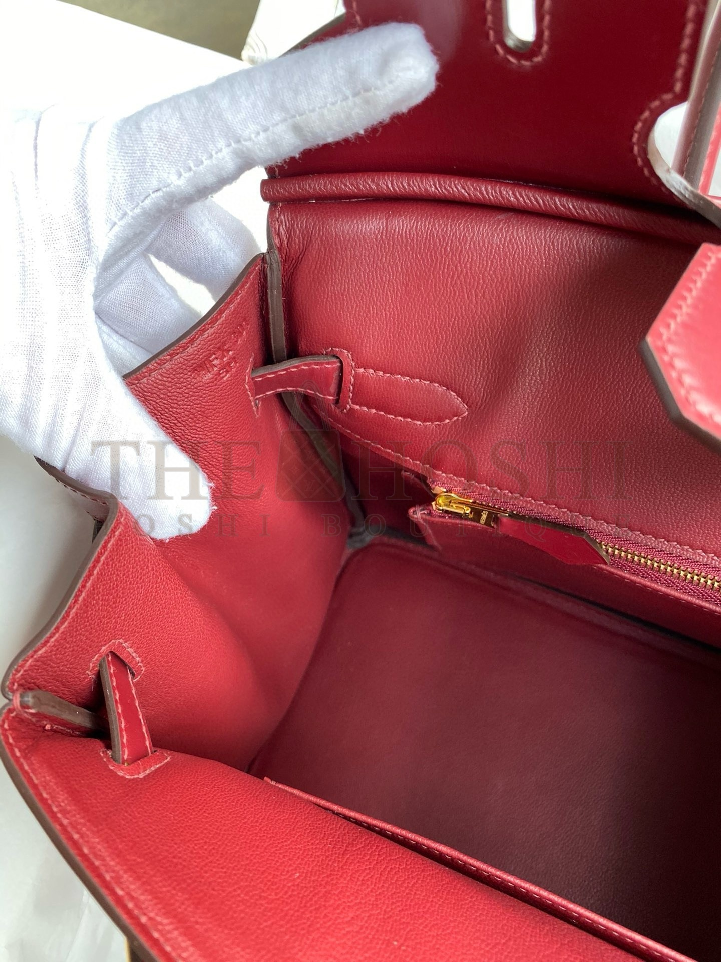 H**me5 Birkin 30 Retourne Handmade Bag in Rouge H Box Calfskin Master Quality
