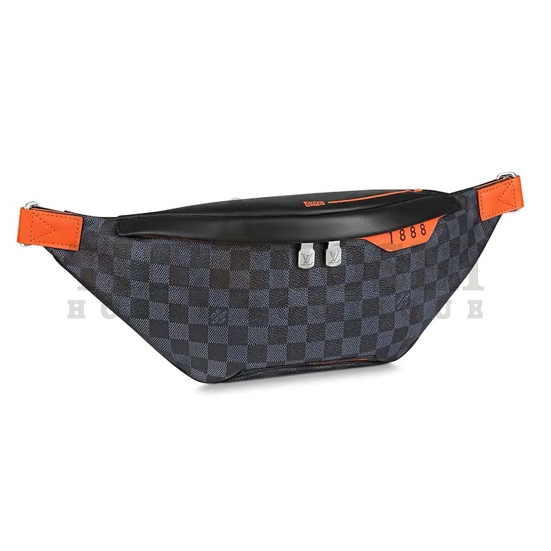 L0vis Vvtt0n LV Men Damier Cobalt Race Discovery Bumbag in Monogram Canvas-Orange Master Quality