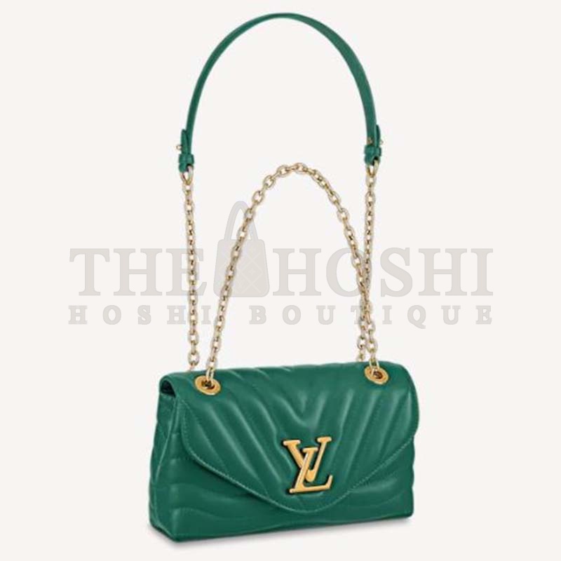 L0vis Vvtt0n LV Women New Wave Chain Bag Handbag Emerald Green Smooth Cowhide Leather Master Quality