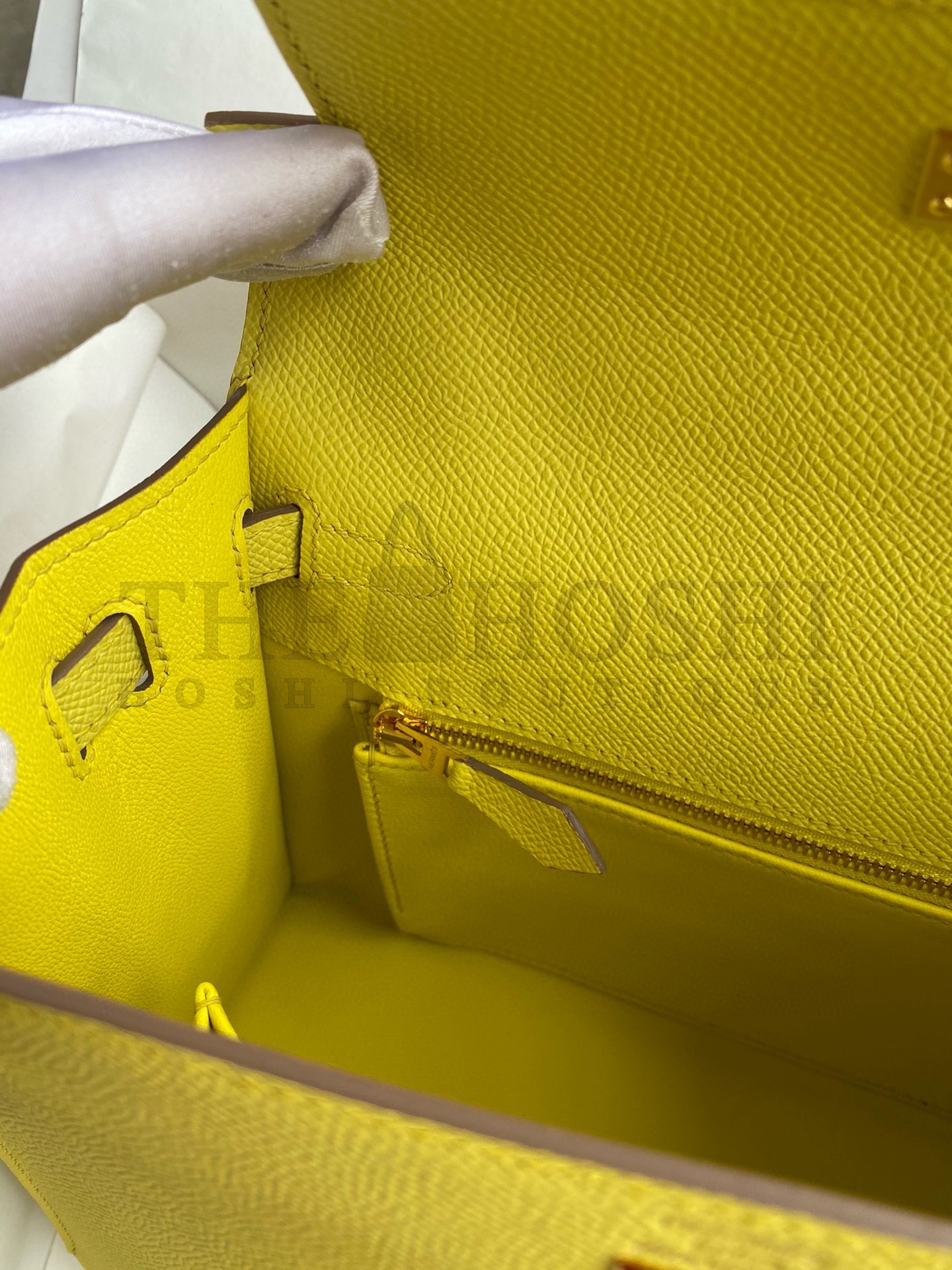 H**me5 Kelly Sellier 28 Handmade Bag In Lime Epsom Calfskin Master Quality