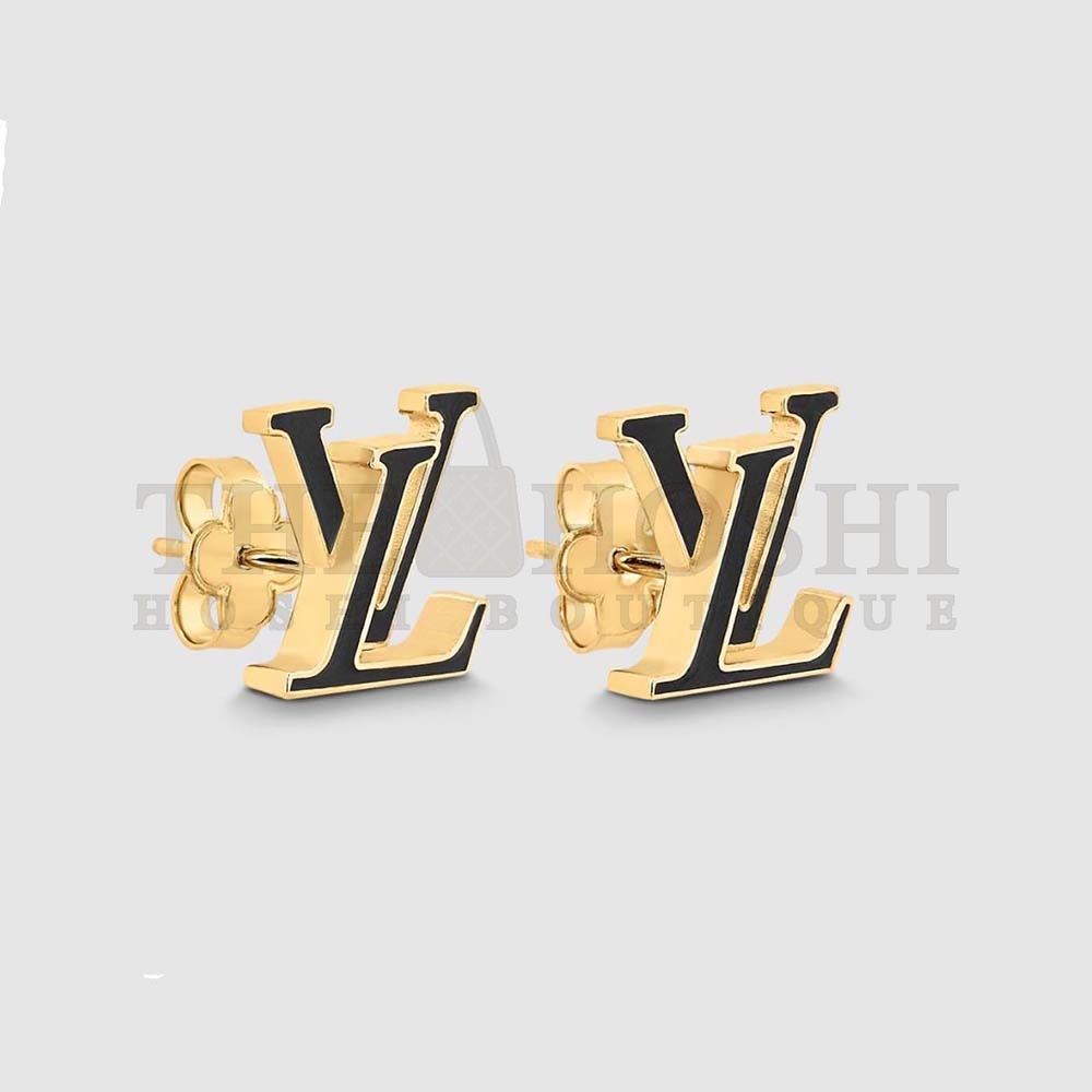 L0vis Vvtt0n Women LV Iconic Enamel Earrings-Black Master Quality