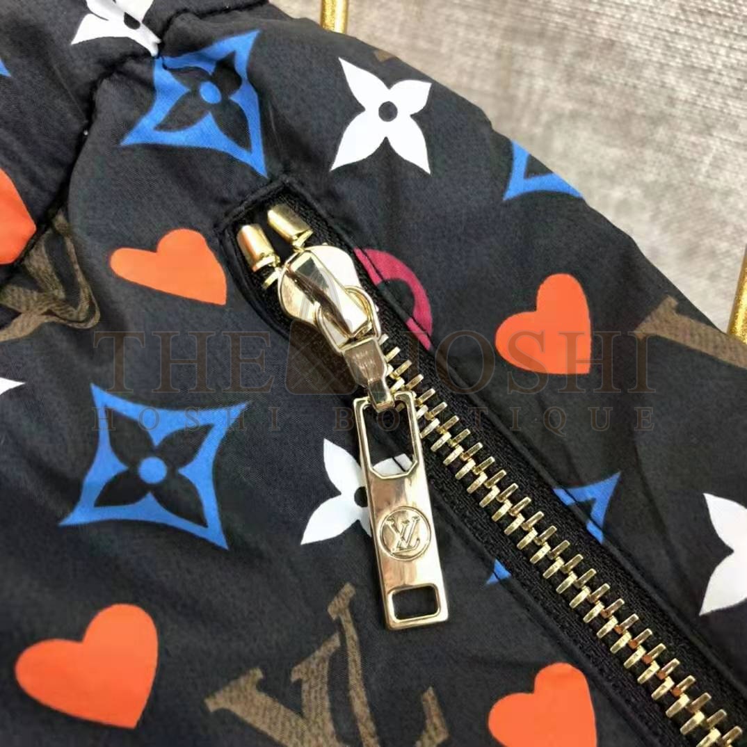 L0vis Vvtt0n Women Game On D-Ring Drawstring Jogging Shorts Monogram Canvas-Black Master Quality