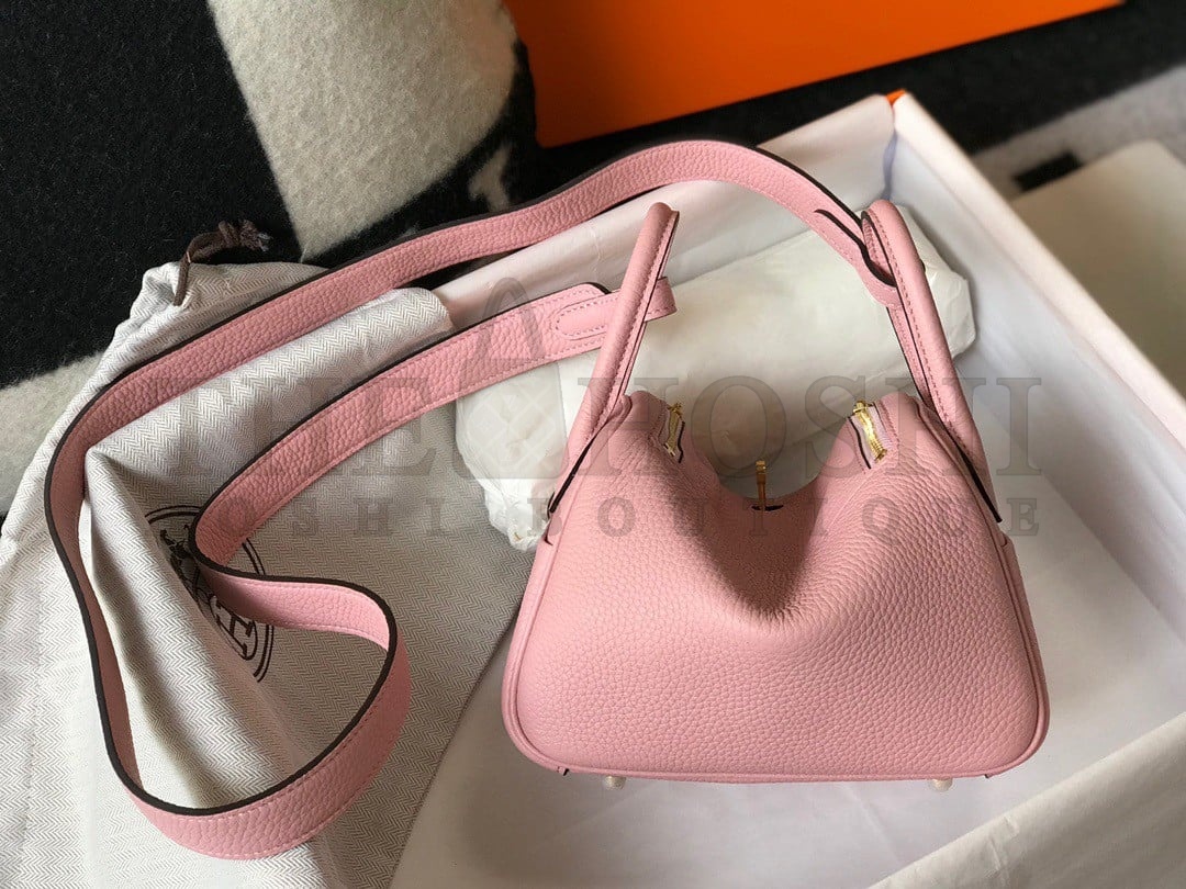 H**me5 Lindy Mini Bag In Pink Clemence Leather GHW Master Quality