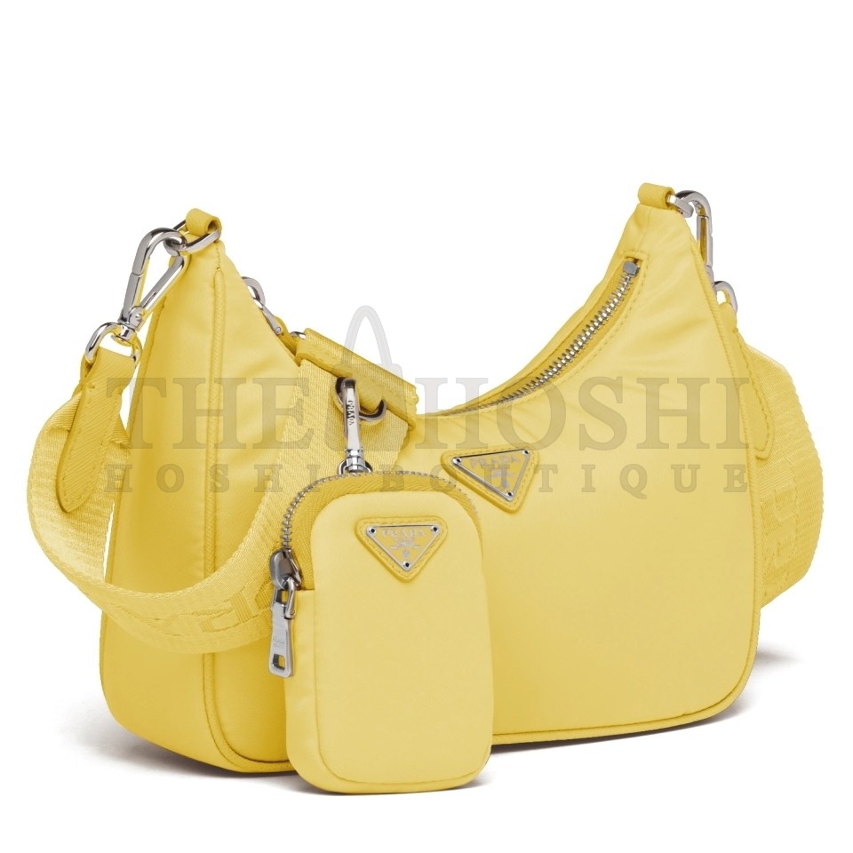 Pra*a Pineapple Yellow Nylon Re-Edition 2005 Shoulder Bag Master Quality