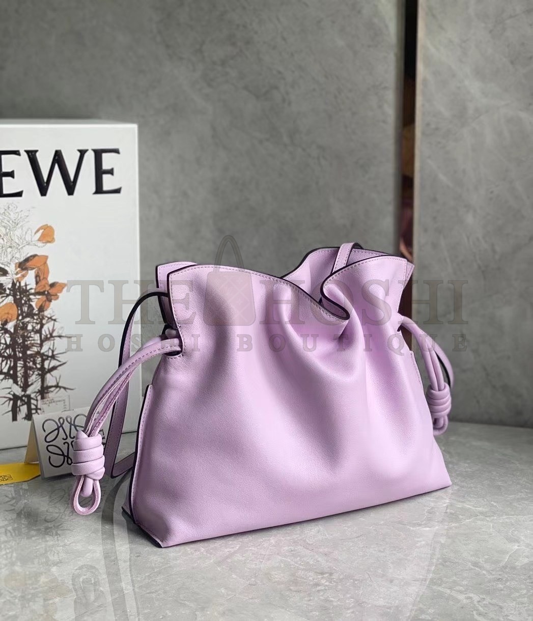 L0ew* Flamenco Clutch In Bloom Orchid Nappa Leather Master Quality