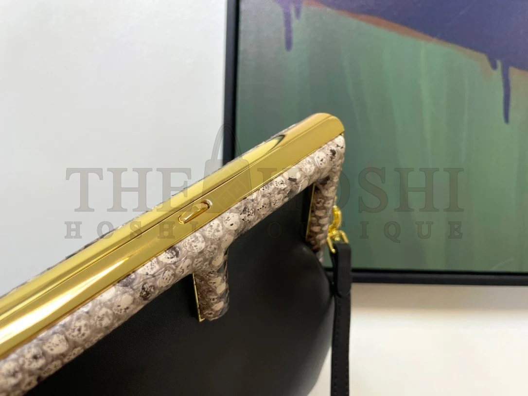 F**di First Small Bag In Black Nappa Leather with Python F Master Quality