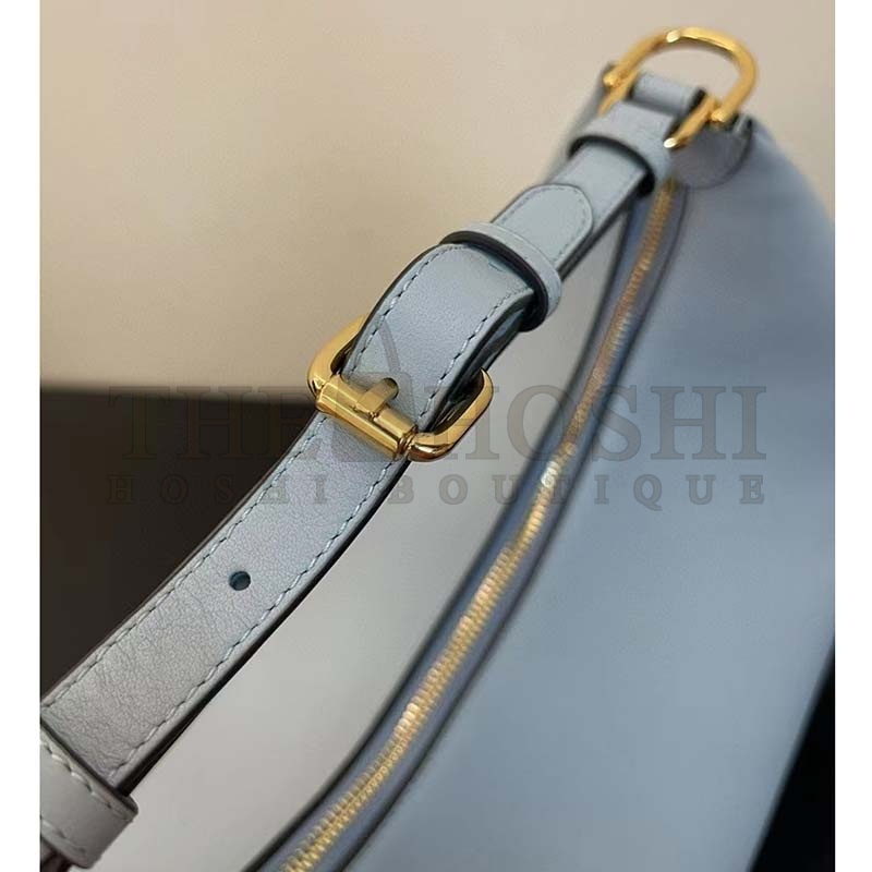 F**di Women FF F**digraphy Small Light Blue Leather Bag Master Quality