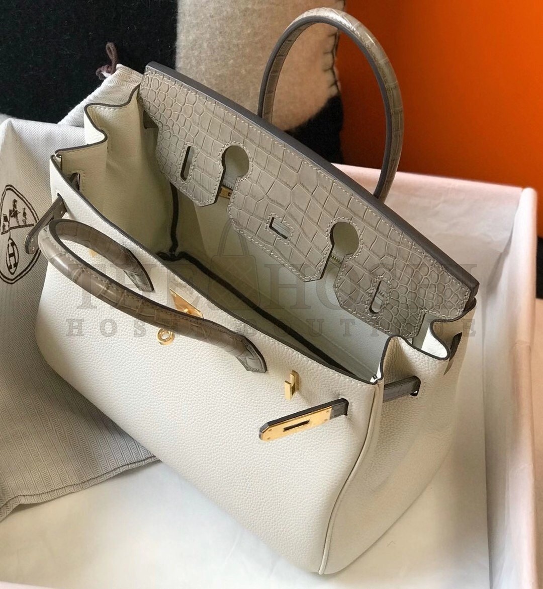 H**me5 Touch Birkin 30cm Limited Edition White Bag Master Quality