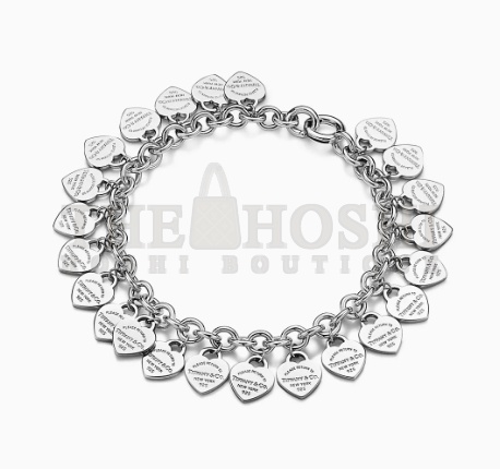 T*f*ny&CO. Multi-heart Tag Bracelet Master Quality