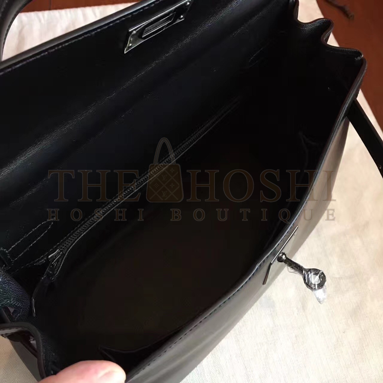 H**me5 So Black Box Kelly Retourne 32cm Handmade Bag Master Quality