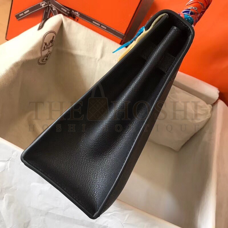 H**me5 Black Epsom Kelly 28cm Handmade Bag Master Quality