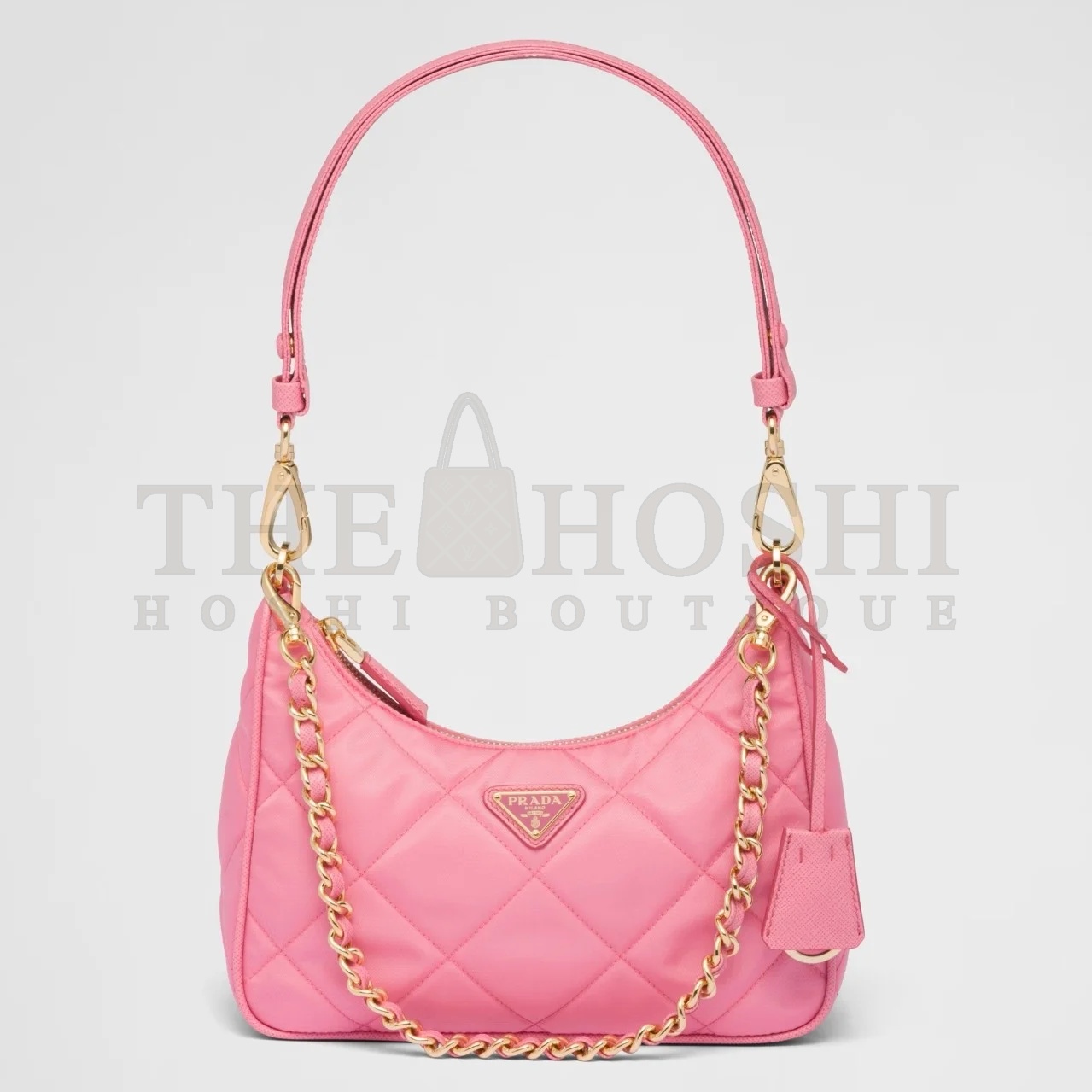Pra*a Re-Edition 1995 Chaine Mini Bag in Pink Re-Nylon Master Quality