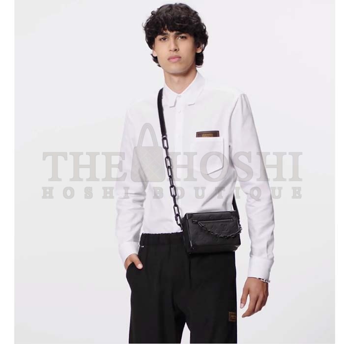 L0vis Vvtt0n LV Men Mini Soft Trunk Bag Black Taurillon Cowhide Leather Master Quality