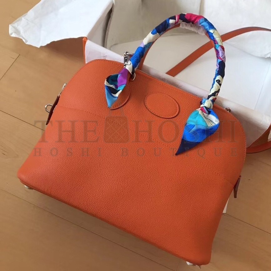 H**me5 Orange Clemence Bolide 35cm Handmade Bag Master Quality