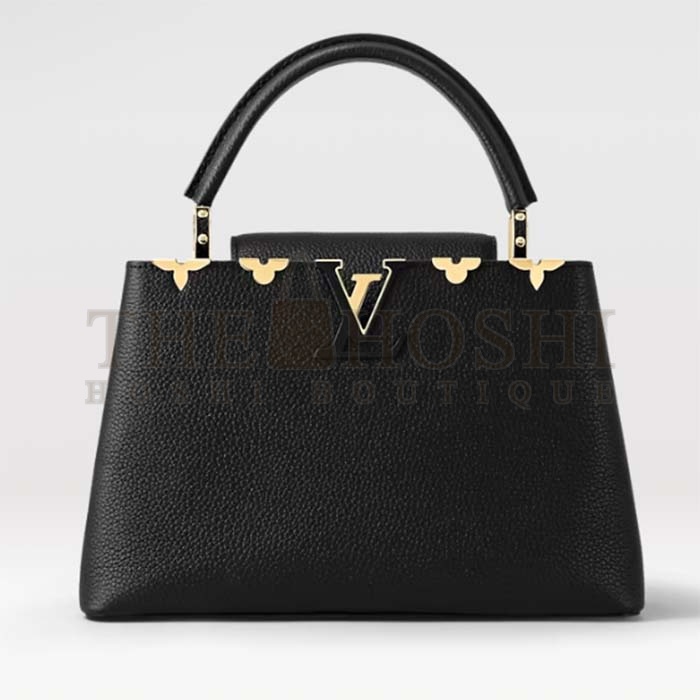 L0vis Vvtt0n LV Women Capucines MM Handbag Black Taurillon Calf Leather Master Quality