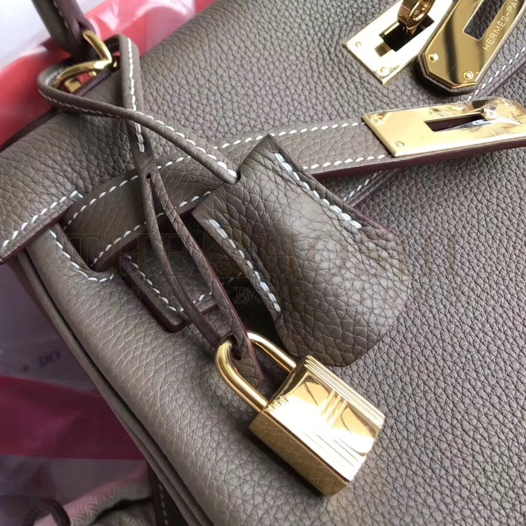 H**me5 Taupe Clemence Kelly 28cm Handmade Bag Master Quality