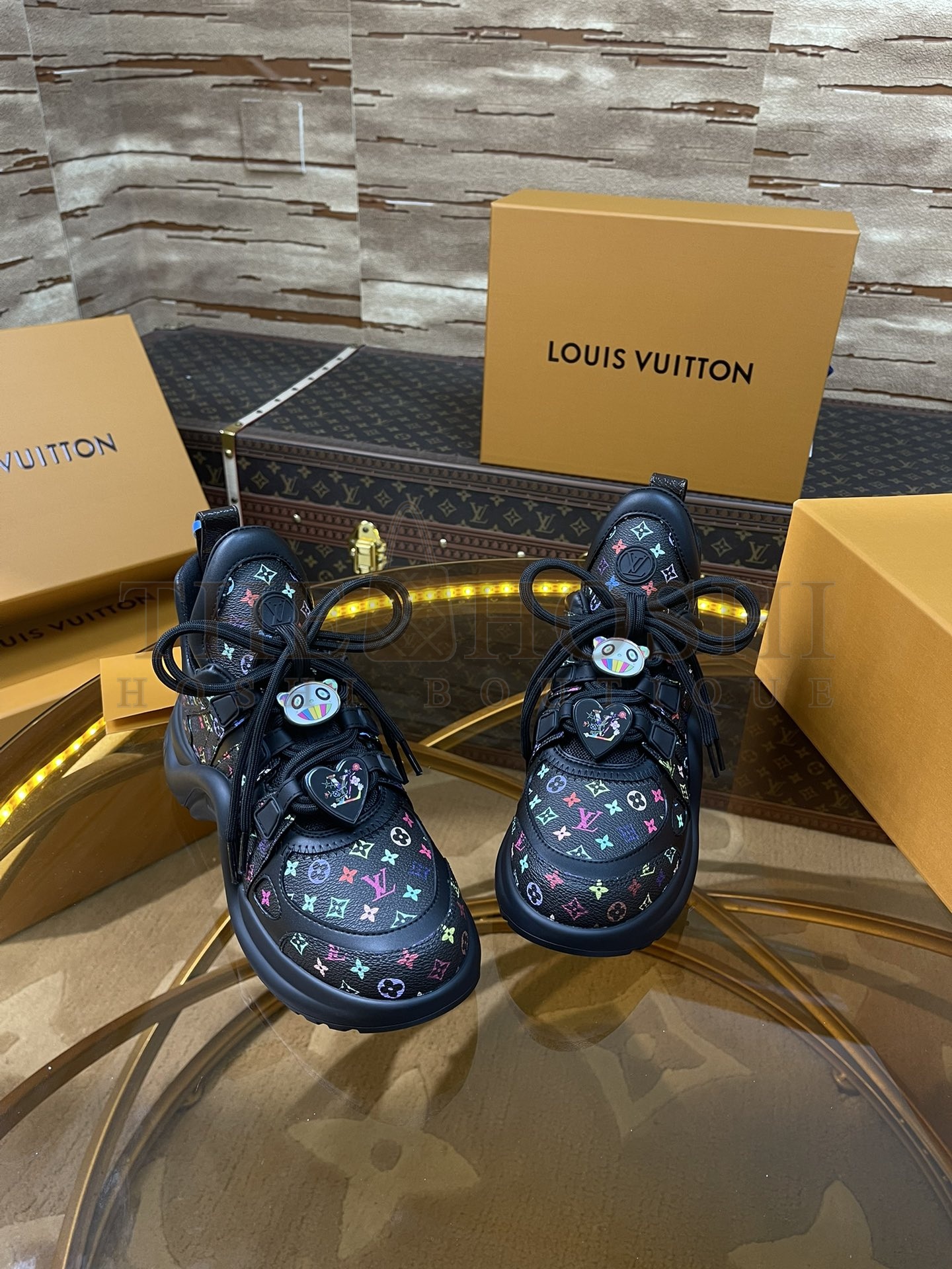 L0vis Vvtt0n LV x Takashi Murakami Archlight Sneakers  Multicolor Monogram 5.5cm Heel Master Quality