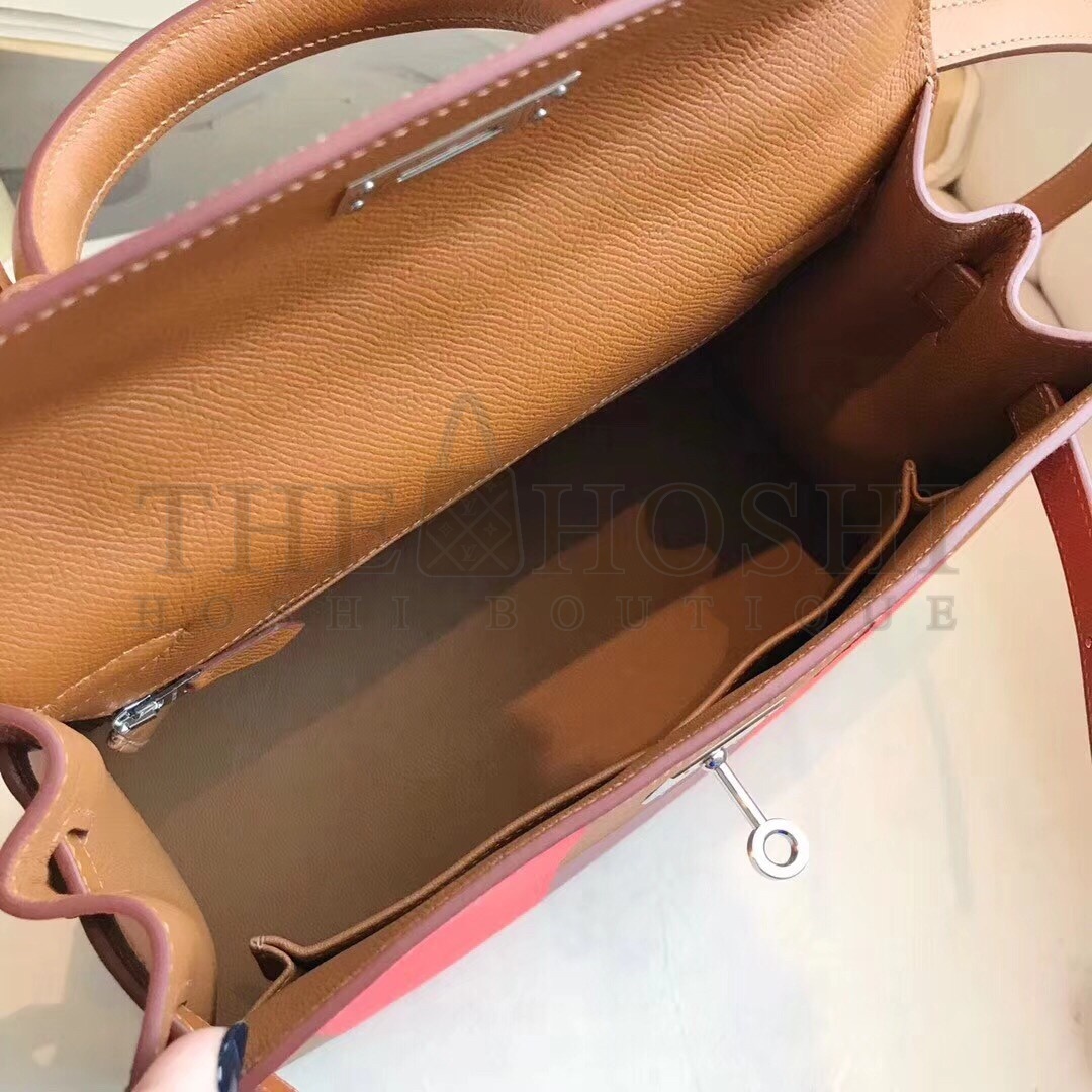 H**me5 Multicolor Stripes Kelly 28cm Gold Bag Master Quality